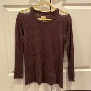 Chaser Cold Shoulder Long Sleeve Tee